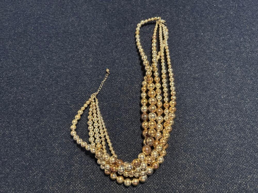 White House Black Market Graduated Lucite Ambre Necklace